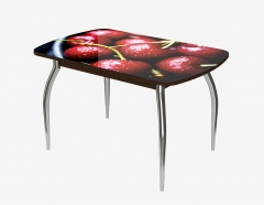 Стол Можгинский лесокомбинат Бостон-2 ф/п Вишня, 1100700 мм, венге/хром триумф