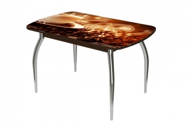 Стол Можгинский лесокомбинат Бостон-2 ф/п Кофе, 1100700 мм, венге/хром триумф