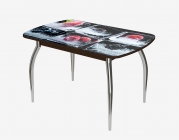 Стол Можгинский лесокомбинат Бостон-2 ф/п Лёд, 1100700 мм, венге/хром триумф