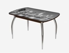 Стол Можгинский лесокомбинат Бостон-2 ф/п Сити, 1100700 мм, венге/хром триумф