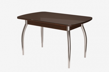 Стол овальный Можгинский лесокомбинат Бостон 2 Шоколад фотопечать/хром триумф