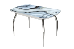 Стол Можгинский лесокомбинат Бостон ф/п Агат, 900600 мм, белый/хром триумф