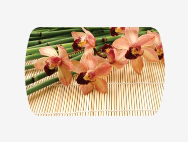 Стол Можгинский лесокомбинат Бостон ф/п Бамбук, 900600 мм, дуб атланта/хром триумф