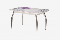 Стол Можгинский лесокомбинат Бостон, виолет/белый/хром триумф