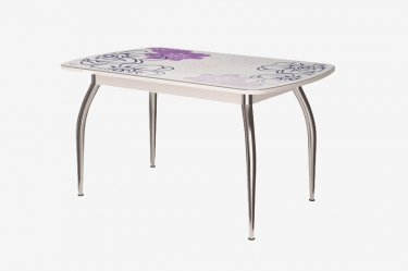 Стол Можгинский лесокомбинат Бостон, виолет/белый/хром триумф