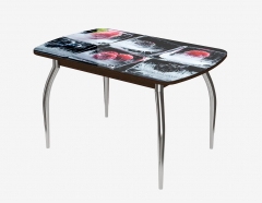 Стол Можгинский лесокомбинат Бостон ф/п Лёд, 900600 мм, венге/хром триумф