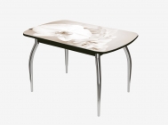 Стол Можгинский лесокомбинат Бостон ф/п Лунная орхидея, 900600 мм, венге/хром триумф