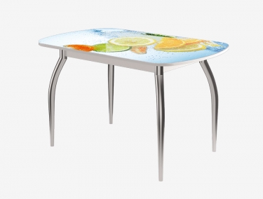 Стол Можгинский лесокомбинат Бостон ф/п Фреш, 900600 мм, белый/хром триумф