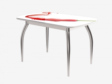 Стол Можгинский лесокомбинат Бостон ф/п Чили, 900600 мм, белый/хром триумф