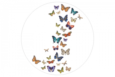 Стол круглый Можгинский лесокомбинат Бостон раздвижной, фотопечать Махаон/белый/хром триумф