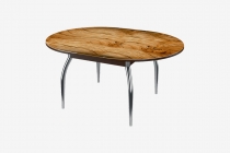 Стол круглый Можгинский лесокомбинат Бостон раздвижной, фотопечать Сандал/венге/хром триумф