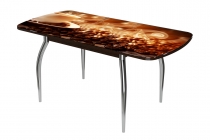 Стол раздвижной Можгинский лесокомбинат Бостон-3 ф/п Кофе, 1100700 мм, венге/хром триумф