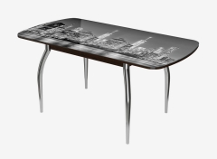 Стол раздвижной Можгинский лесокомбинат Бостон-3 ф/п Сити, 1100700 мм, венге/хром триумф