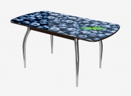 Стол раздвижной Можгинский лесокомбинат Бостон-3 ф/п Черника, 1100700 мм, венге/хром триумф