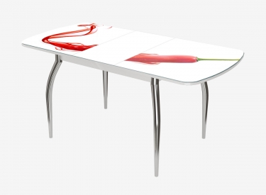 Стол Можгинский лесокомбинат Бостон-3 ф/п Чили, 1100700 мм, белый/хром триумф