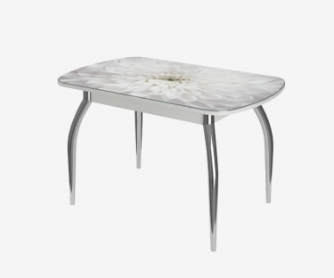 Стол Можгинский лесокомбинат Бостон-3 раздвижной, Флоренс, фотопечать/хром триумф