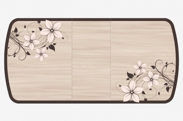 Стол Можгинский лесокомбинат Бостон-3 раздвижной, Цветы, фотопечать/хром триумф