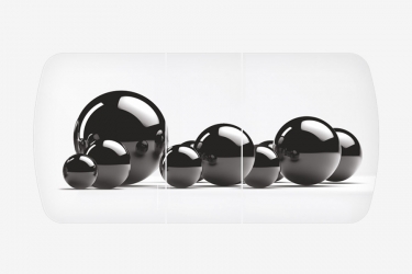 Стол Можгинский лесокомбинат Бостон-3 ф/п Шары, 1100700 мм, белый/хром триумф