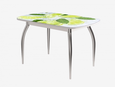 Стол Можгинский лесокомбинат Бостон ф/п Лайм, 900600 мм, белый/хром триумф