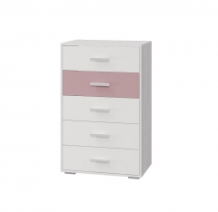 Комод Можгинский лесокомбинат Лило, ясень анкор светлый/белый, пепельная роза