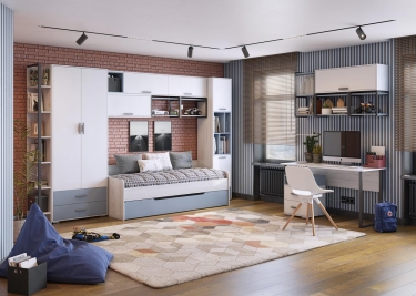 Стол письменный Можгинский лесокомбинат Стич, ясень анкор светлый/металл венге