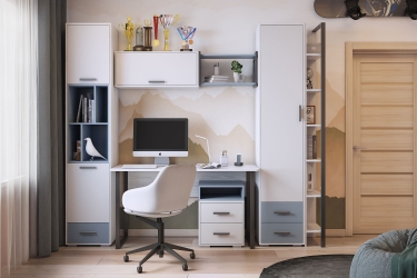 Стол письменный Можгинский лесокомбинат Стич, ясень анкор светлый/металл венге