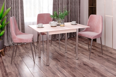 Стол поворотно-раскладной Можгинский лесокомбинат Бридж, дуб атланта/хром брифинг