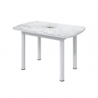 Стол раздвижной Можгинский лесокомбинат Бостон-3, 1100700 мм, фотопечать Флоренс/белый/опоры белые брифинг