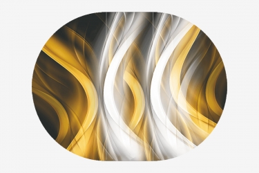 Стол круглый Можгинский лесокомбинат Бостон раздвижной, фотопечать Охра/венге/черные опоры брифинг