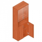 Шкаф для документов с прозрачными стеклами Альтерна Р.Ш-4СБ вишня Оксфорд