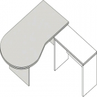 Стол приставной Альтерна Л.П-12 Орех