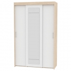 Шкаф-купе Аларти T-3-230х145х60-MДСС-Белый-1