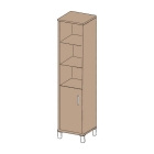 Стеллаж с дверью ДСП Skyland В431.2 R Дуб девон