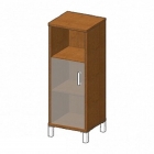 Стеллаж стекло тонированное Skyland В421.8 R Орех Даллас
