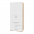 Шкаф распашный Аларти R-198х90х45-4ДСС-Белый