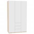 Шкаф распашный Аларти R-230х135х60-3-POДСС-Белый