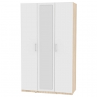 Шкаф распашный Аларти R-230х135х45-1-TR-MДСС-Белый