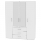 Шкаф распашный Аларти R-230х180х45-3-TR-MБелый