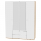 Шкаф распашный Аларти R-230х180х60-3-TR-MДСС-Белый