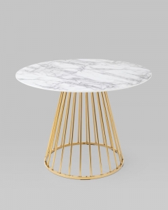 Стол обеденный Stool Group Ливерпуль 110x110 Белый мрамор