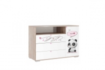 Комод Мебельсон Панда 26.01 дуб мария/белый