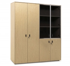 Шкаф комбинированный с гардеробом Profoffice EXE 101 725 OAK 09 Дуб светлый Черный