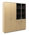 Шкаф комбинированный с гардеробом Profoffice EXE 101 725 OAK 07 Дуб светлый Хром