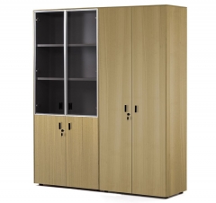 Шкаф комбинированный с гардеробом Profoffice ENZO 109 725 ECL-L 01 Светлый эвкалипт Черный
