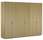Шкаф для бумаг двойной с гардеробом Profoffice ENZO 109 732 ECL-L 01 светлый эвкалипт Хром