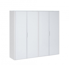 Каркас шкаф высокий, 4 двери Profoffice GALA LIB4/980 WHITE GLASS Белый