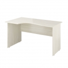 Стол криволинейный левый Монолит Канцлер КЦ04.38 Скандинавское дерево белое