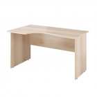 Стол криволинейный левый Монолит Канцлер КЦ04.39 Бук артизан перламутровый