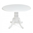 Cтол обеденный Tetchair CLIFF mod. 4242PE-30 WH-T/B дерево гевея, МДФ, D 107 х 76 см, белый