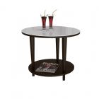 Стол журнальный Мебелик BeautyStyle 10 Венге/стекло белое